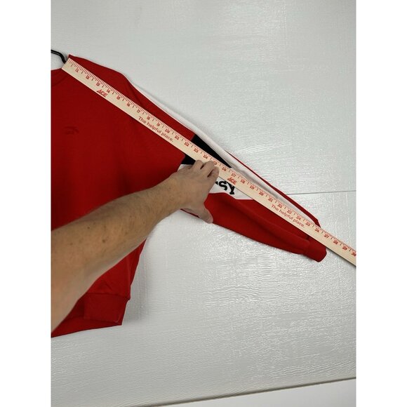 Anza Sports Sweatshirt Red White Black Xs Extra Small - Picture 12 of 16